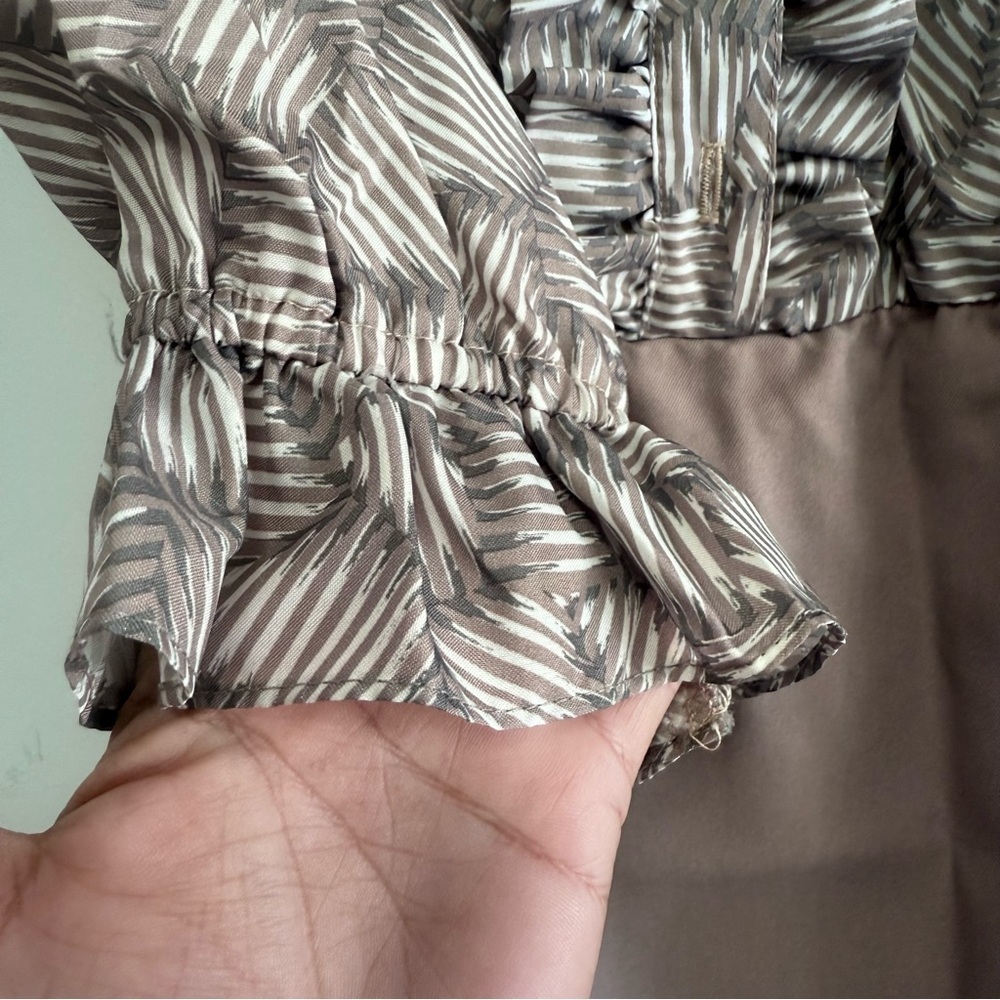 Bobby’s Girl Vintage Ruffle Bodice Dress - Earth Tone Cottagecore - Picture 9 of 9